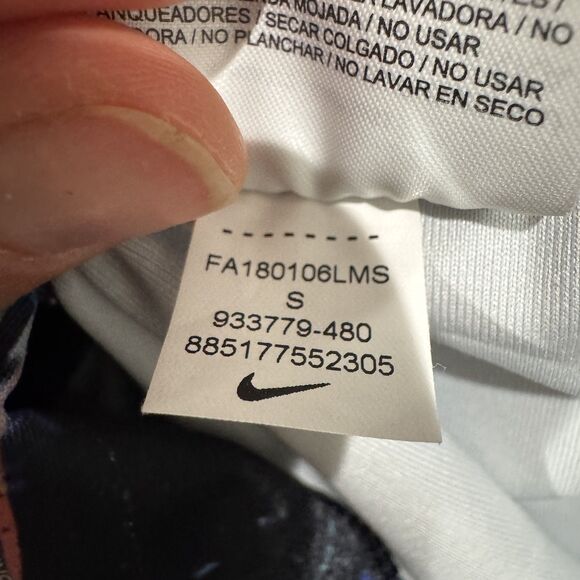 Nike Leggings Women's Small Blue Dri-Fit Abstract Print Athletic Gym Pants - Picture 10 of 10